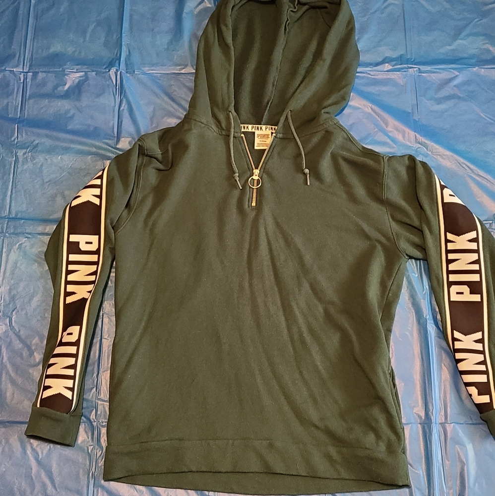 Pink 1/4 zip sweatshirt